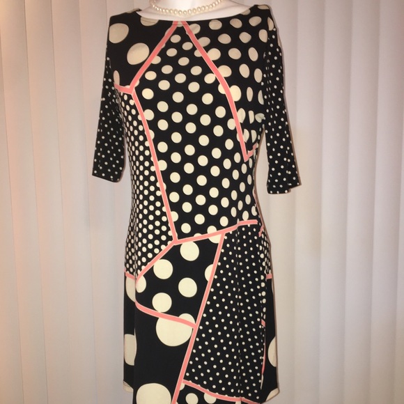 STYLE & CO. CUTE DOT DESIGN BLACK-CREAM & ORANGE - Picture 5 of 8